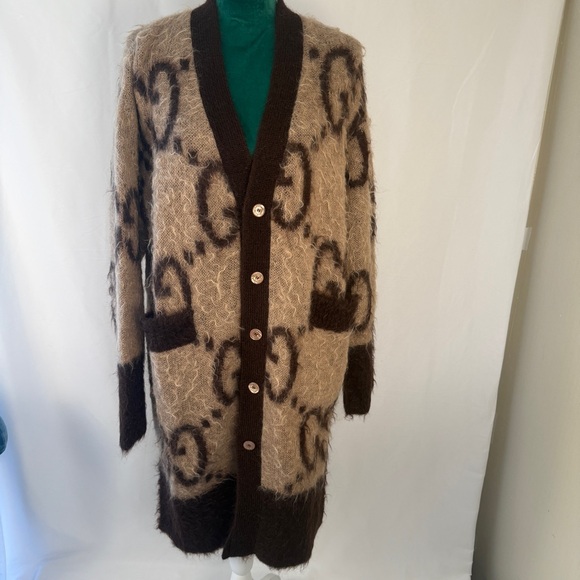 NWT Gucci Reverible Mohair cardigan size S fit for M/L - Picture 6 of 9